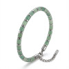 Yeşil Aventurin & Silver Hematit Taşlı Ayarlanabilir Çelik Zincir Erkek Bileklik