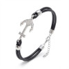 Zirkon Taşlı Çelik Çapa Detaylı Ayarlanabilir Deri Erkek Bileklik Zirkon Taşlı Çelik Çapa Detaylı Ayarlanabilir Deri Erkek Bileklik